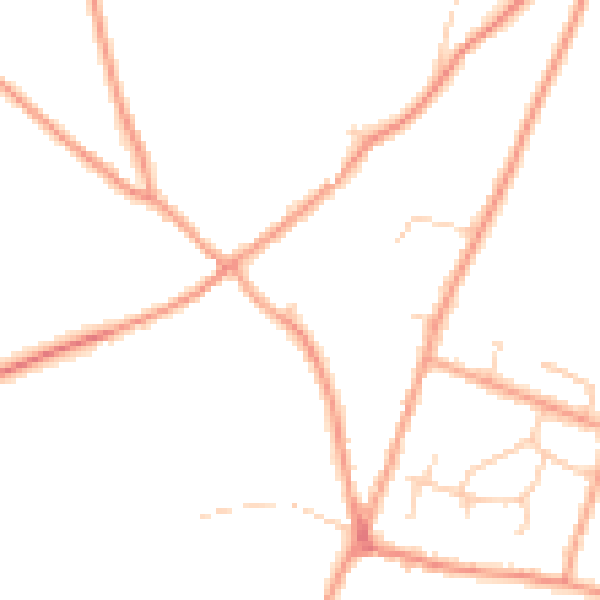 Daytime road noise heatmap for CT15 4LY