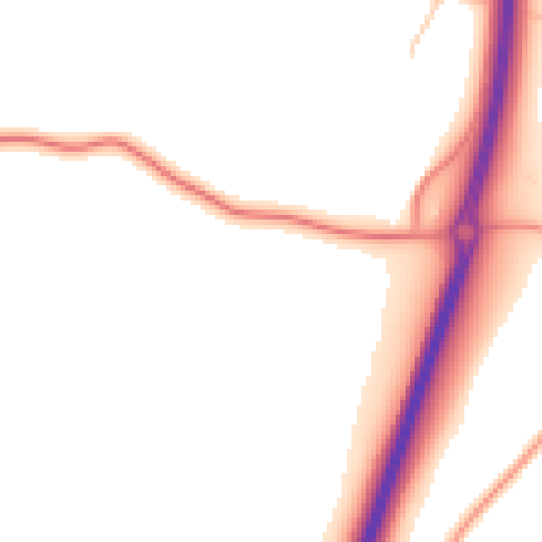 Daytime road noise heatmap for CT15 5BQ