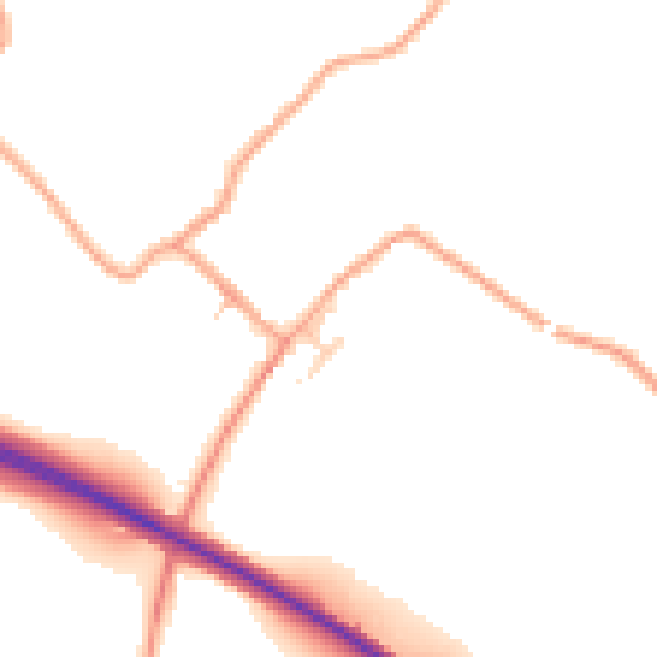 Daytime road noise heatmap for CT15 5EP