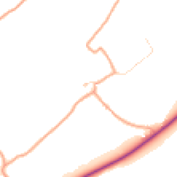 Daytime road noise heatmap for CT15 7AH