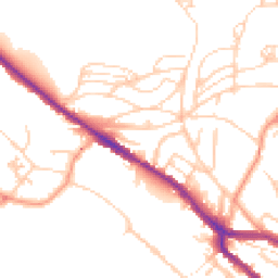 Daytime road noise heatmap for CT17 0SD