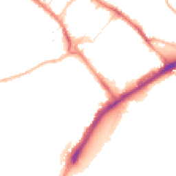 Night-time road noise heatmap for CT17 9AX