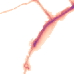 Night-time road noise heatmap for CT17 9DA