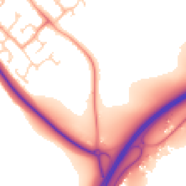Daytime road noise heatmap for CT18 7AL