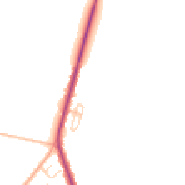 Daytime road noise heatmap for CT18 7BL