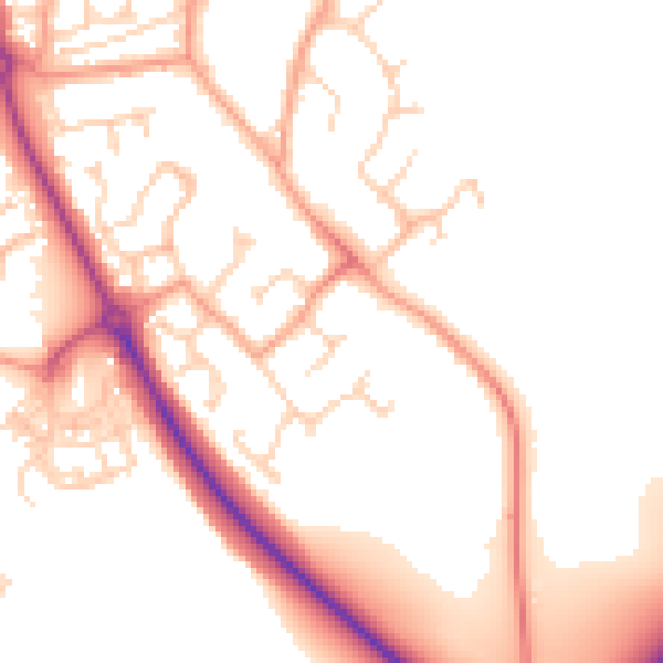 Daytime road noise heatmap for CT18 7FY