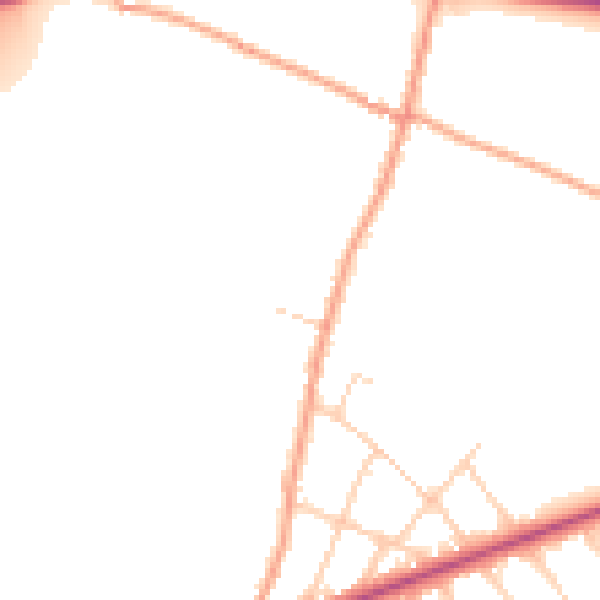 Daytime road noise heatmap for CT18 7HD
