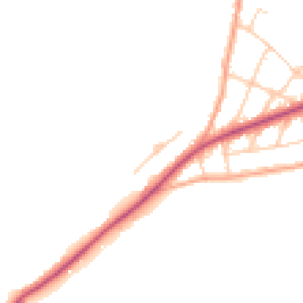 Daytime road noise heatmap for CT18 7HH