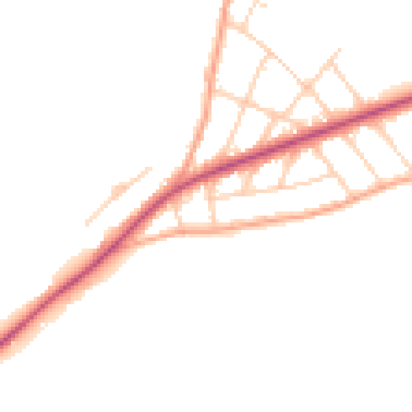 Daytime road noise heatmap for CT18 7JS