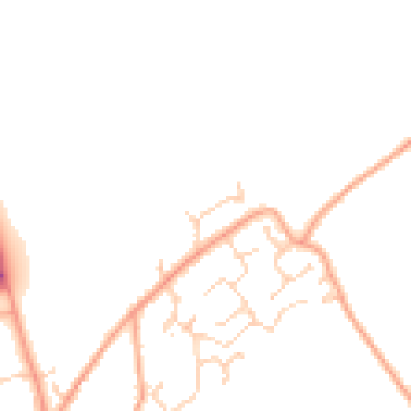 Daytime road noise heatmap for CT18 7NH