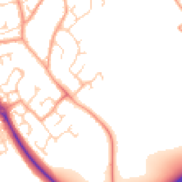 Daytime road noise heatmap for CT18 7QB