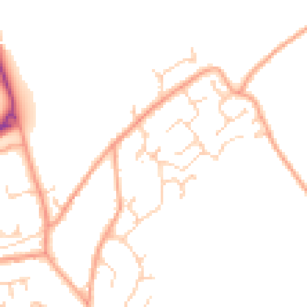 Daytime road noise heatmap for CT18 7RN
