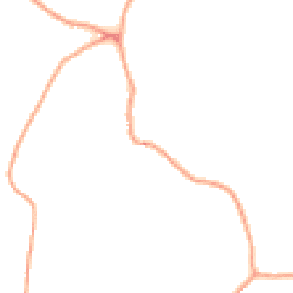 Daytime road noise heatmap for CT18 8AQ