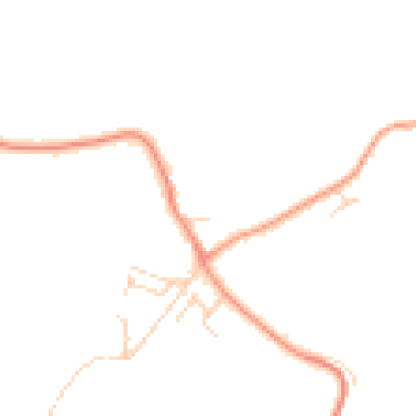 Daytime road noise heatmap for CT18 8AR