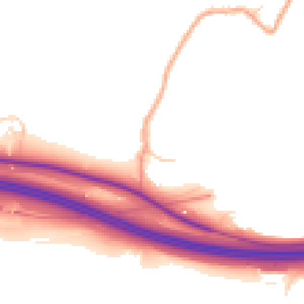 Daytime road noise heatmap for CT18 8AX