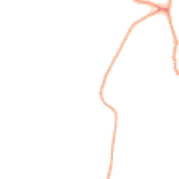 Daytime road noise heatmap for CT18 8BQ
