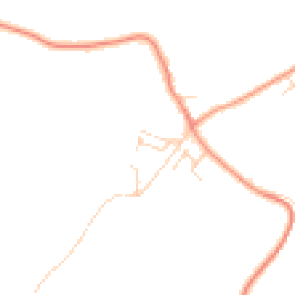 Daytime road noise heatmap for CT18 8BU