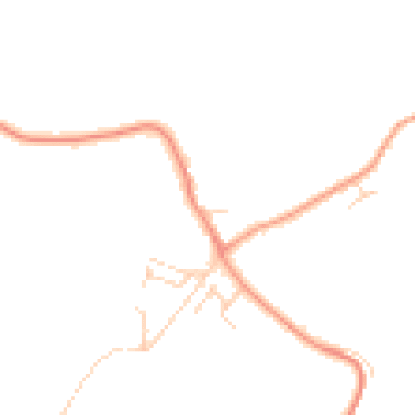 Daytime road noise heatmap for CT18 8DE