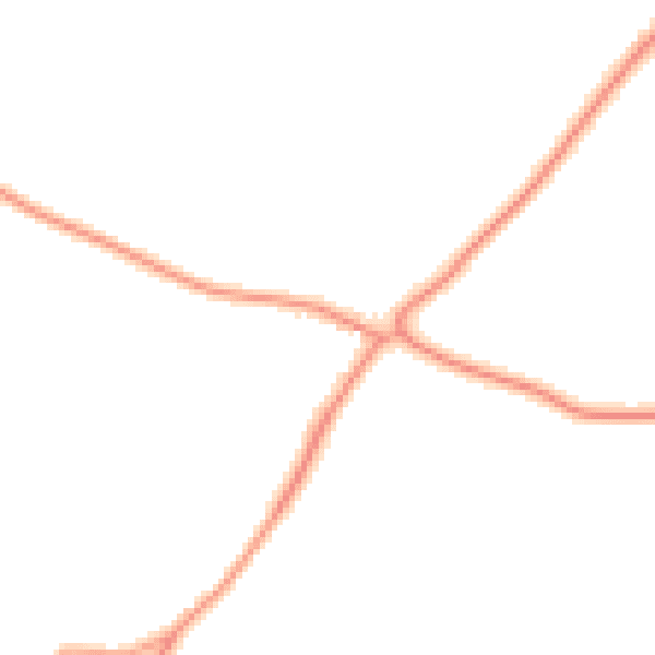 Daytime road noise heatmap for CT18 8DG