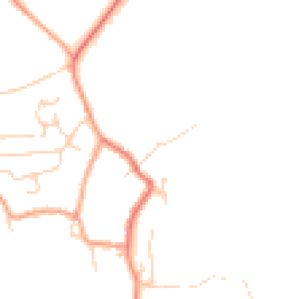Daytime road noise heatmap for CT18 8EE
