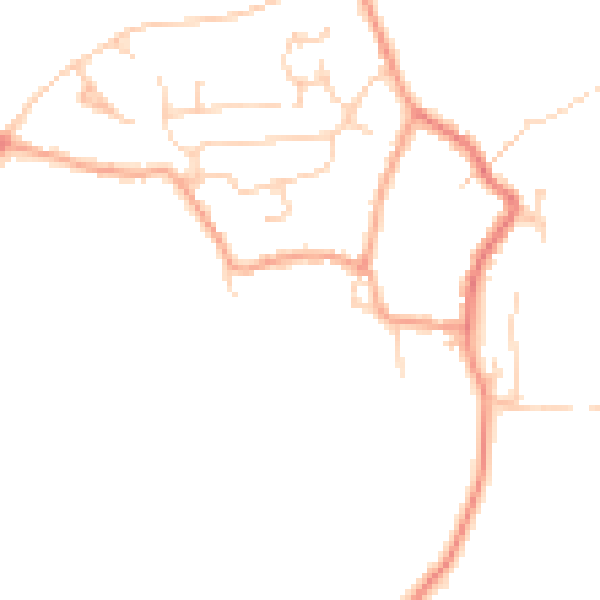 Daytime road noise heatmap for CT18 8EJ