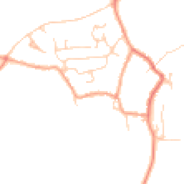 Daytime road noise heatmap for CT18 8EN