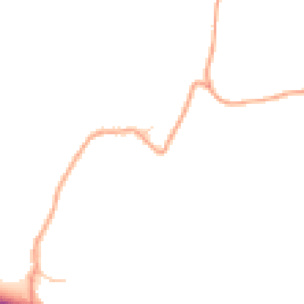 Daytime road noise heatmap for CT18 8FJ