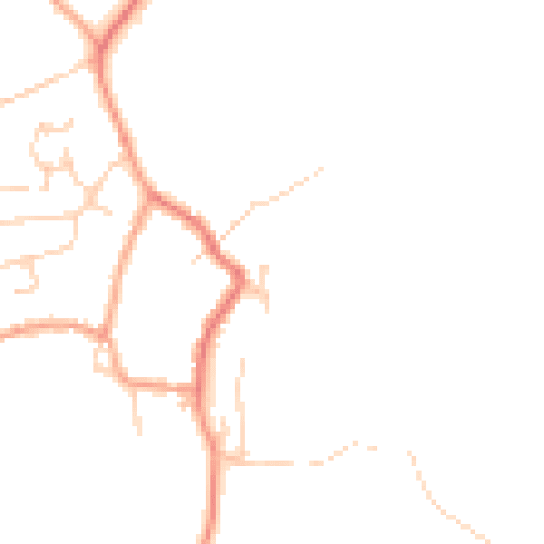 Daytime road noise heatmap for CT18 8HH