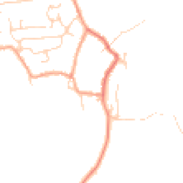 Daytime road noise heatmap for CT18 8HL
