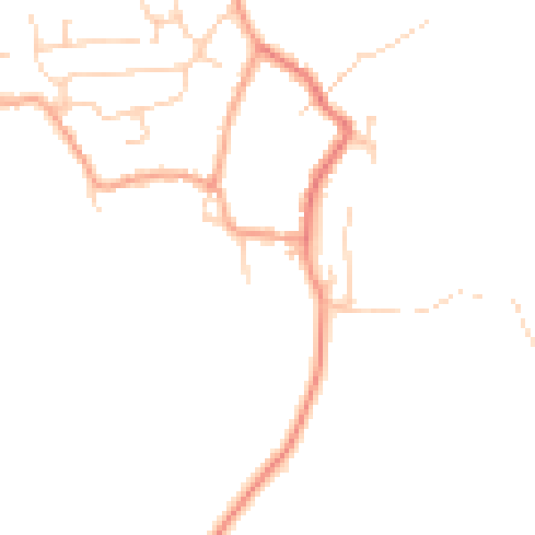 Daytime road noise heatmap for CT18 8HN