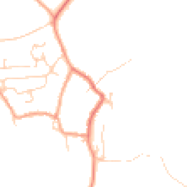 Daytime road noise heatmap for CT18 8HT