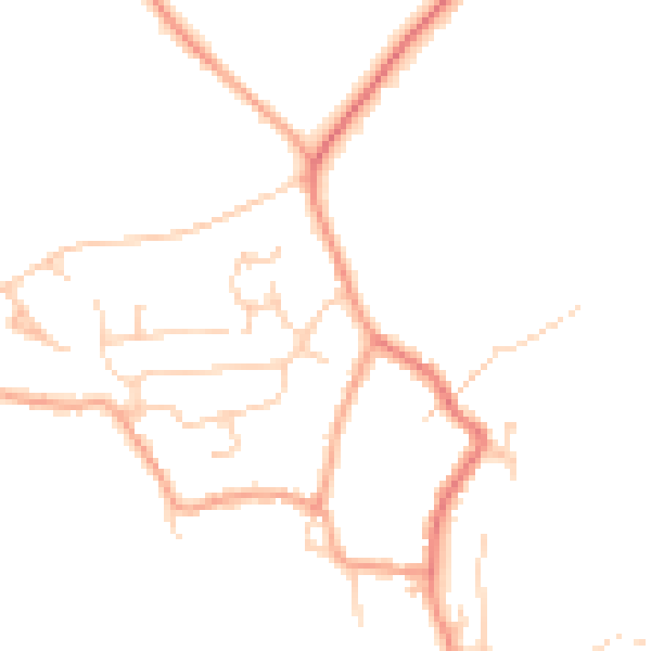 Daytime road noise heatmap for CT18 8JE