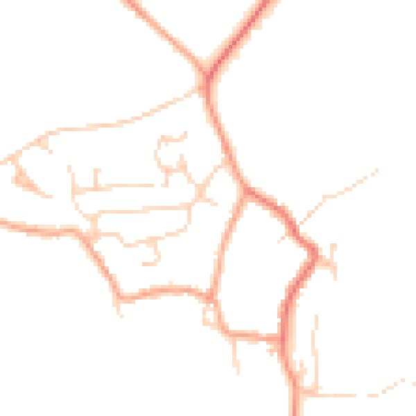Daytime road noise heatmap for CT18 8JF