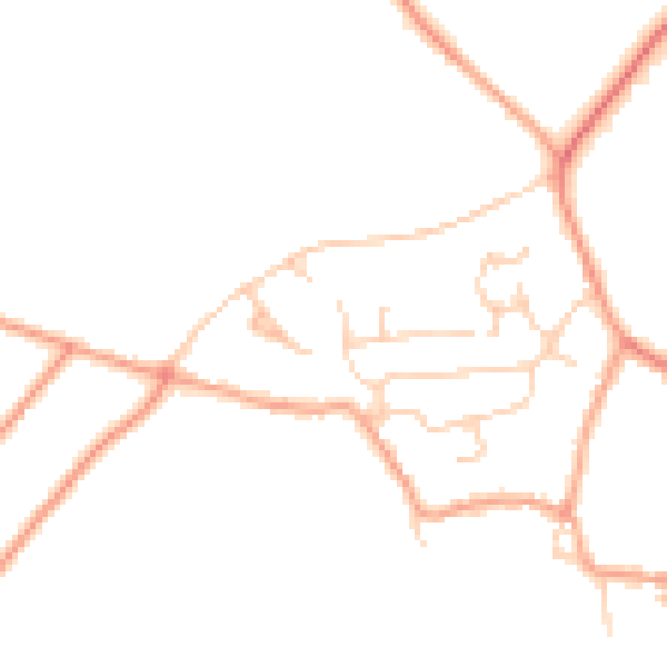 Daytime road noise heatmap for CT18 8JH