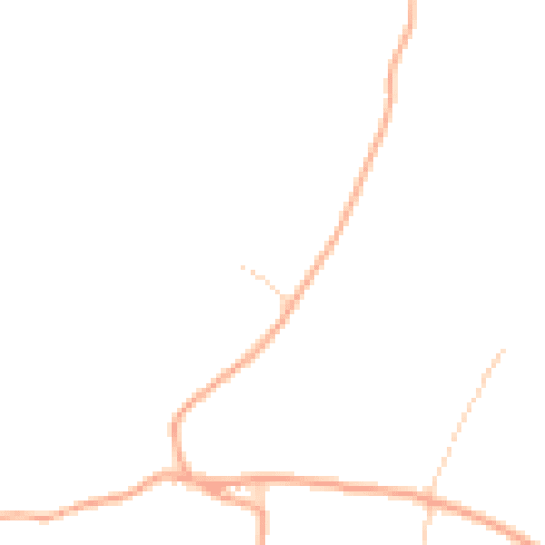 Daytime road noise heatmap for CT18 8JR