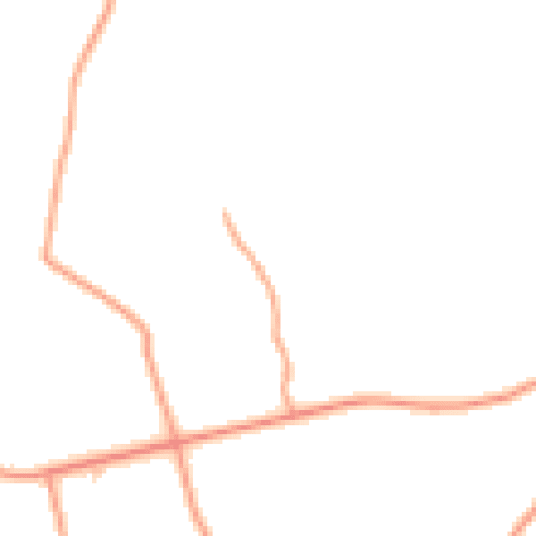 Daytime road noise heatmap for CT18 8LG