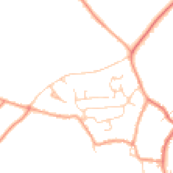Daytime road noise heatmap for CT18 8ND