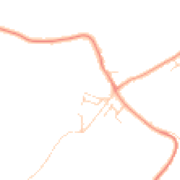 Daytime road noise heatmap for CT18 8NH