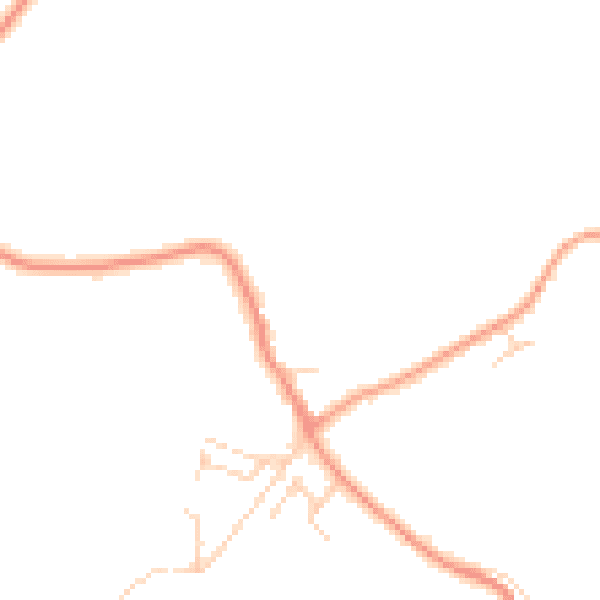Daytime road noise heatmap for CT18 8NR