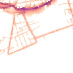 Daytime road noise heatmap for CT21 6ED