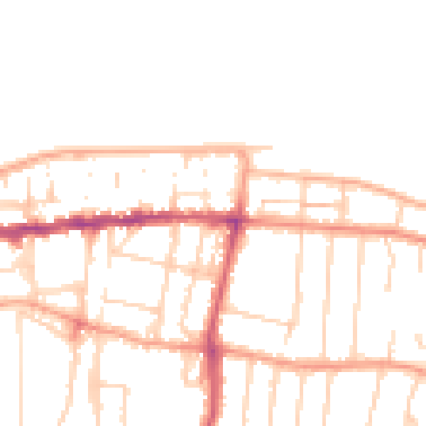 Daytime road noise heatmap for CT6 5AD