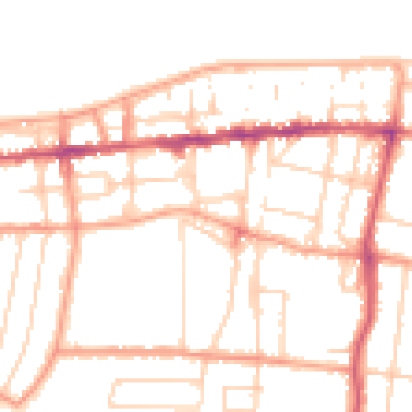 Daytime road noise heatmap for CT6 5BT