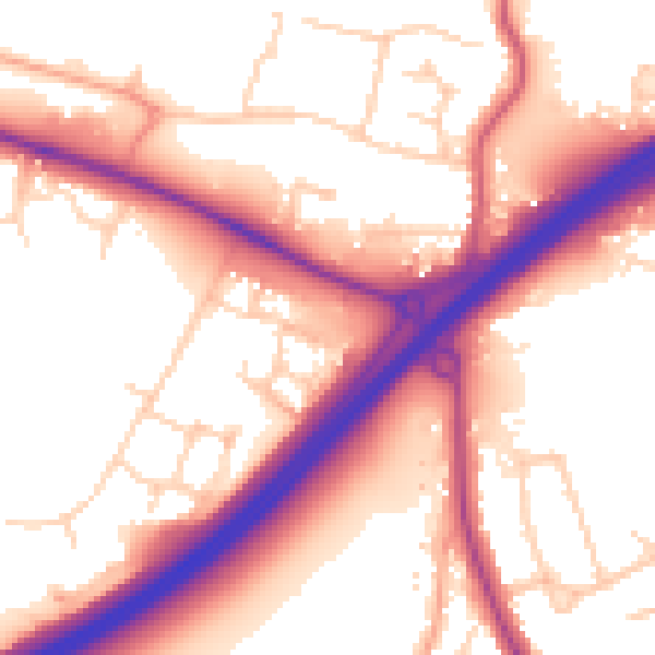 Daytime road noise heatmap for CT6 5DZ