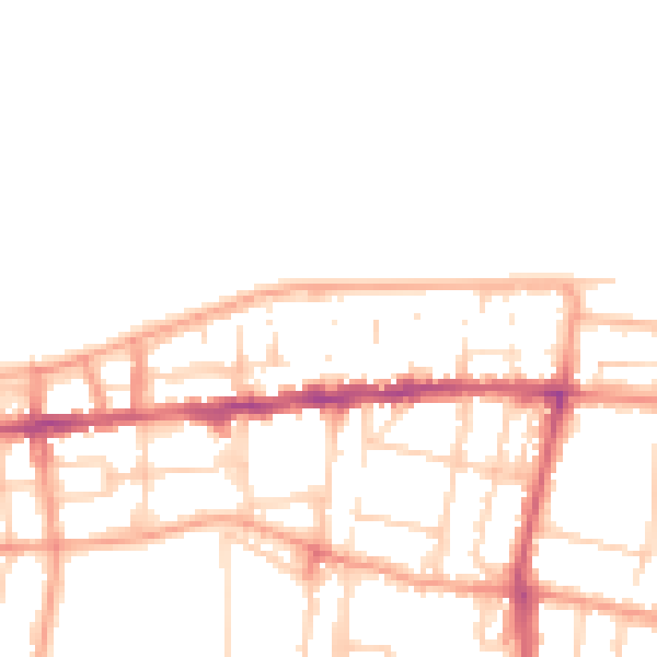 Daytime road noise heatmap for CT6 5EJ