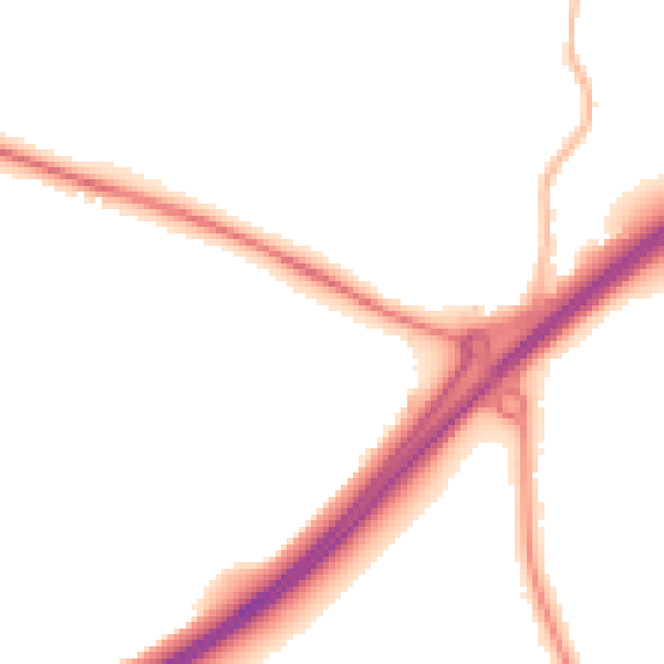 Night-time road noise heatmap for CT6 5EL