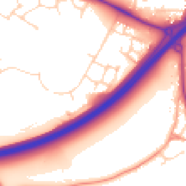Daytime road noise heatmap for CT6 5FH