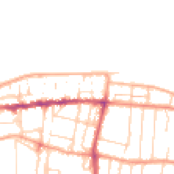 Daytime road noise heatmap for CT6 5GN