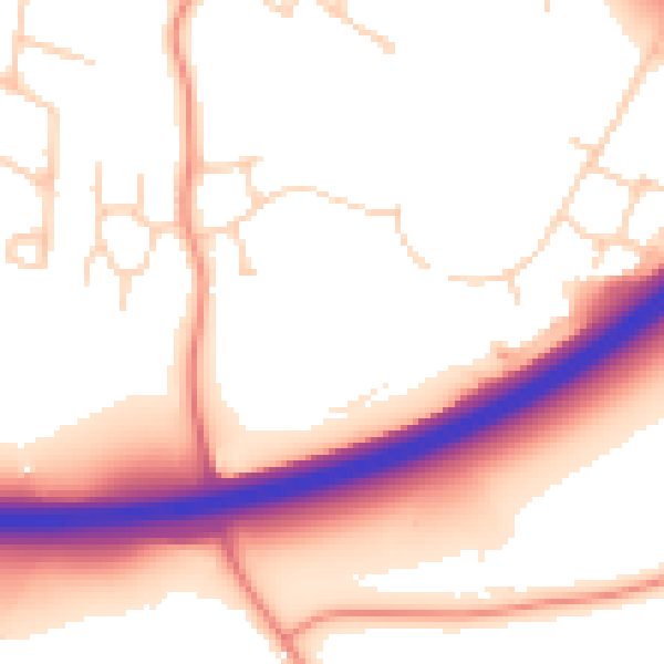 Daytime road noise heatmap for CT6 5JA