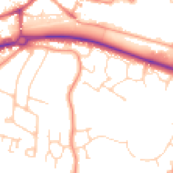 Daytime road noise heatmap for CT6 5PX