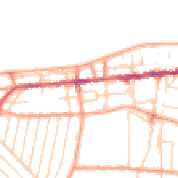 Daytime road noise heatmap for CT6 5QE